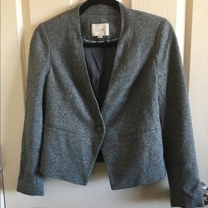 LOFT Ann Taylor Heather Gray Blazer Size 2p Small